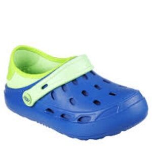 Vibrant Blue and Green Water Shoes with Adjustable Strap